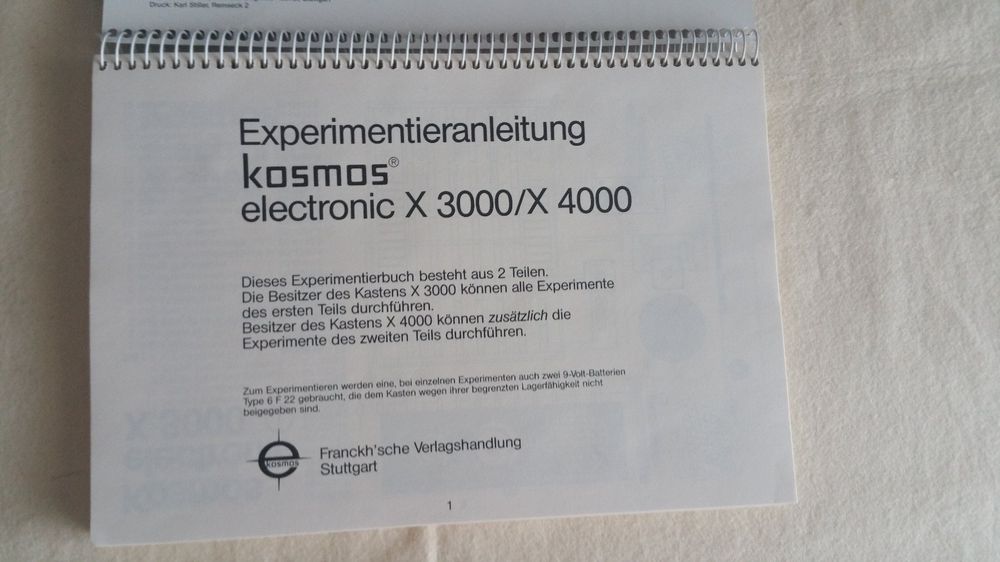 Elektronikbaukasten KOSMOS electronic X3000X4000 Kaufen auf Ricardo