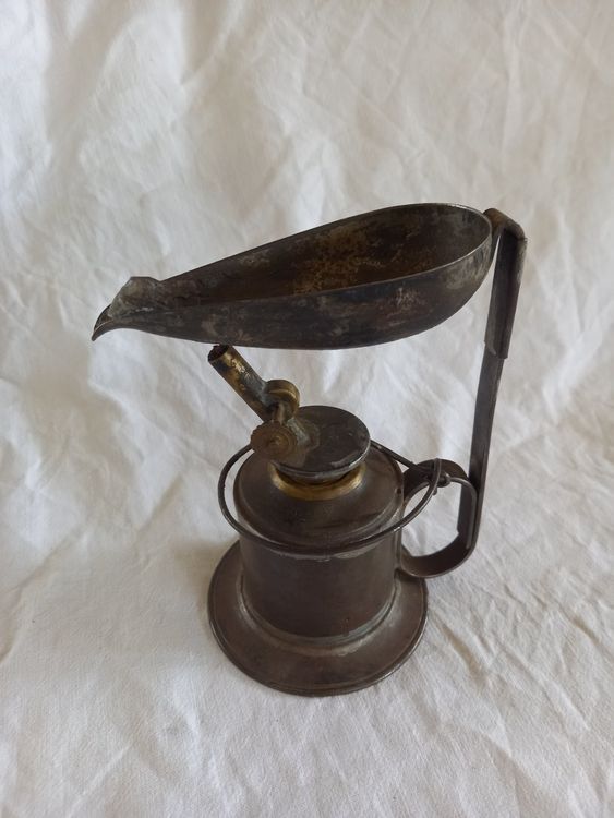 Lampe Ancienne à Pétrole Pour Vélo Ou Moto - Pièce De Collection Vintage - Occasion Fonctionnelle