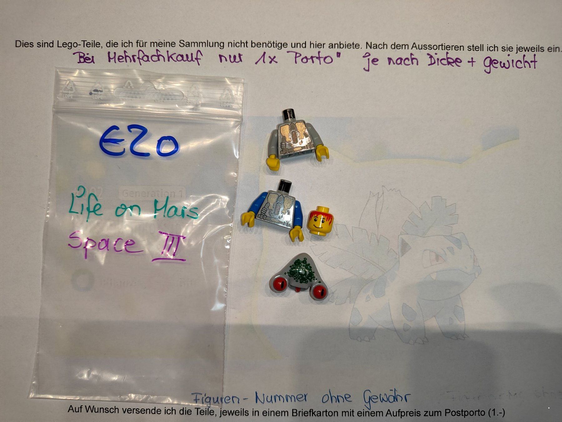 Lego Kit di costruzioni: Legofigurenteile Figurenteile  Life on Mars, Space III  /E20 – Usato da St. Gallen venduto da Bisaknosp 6