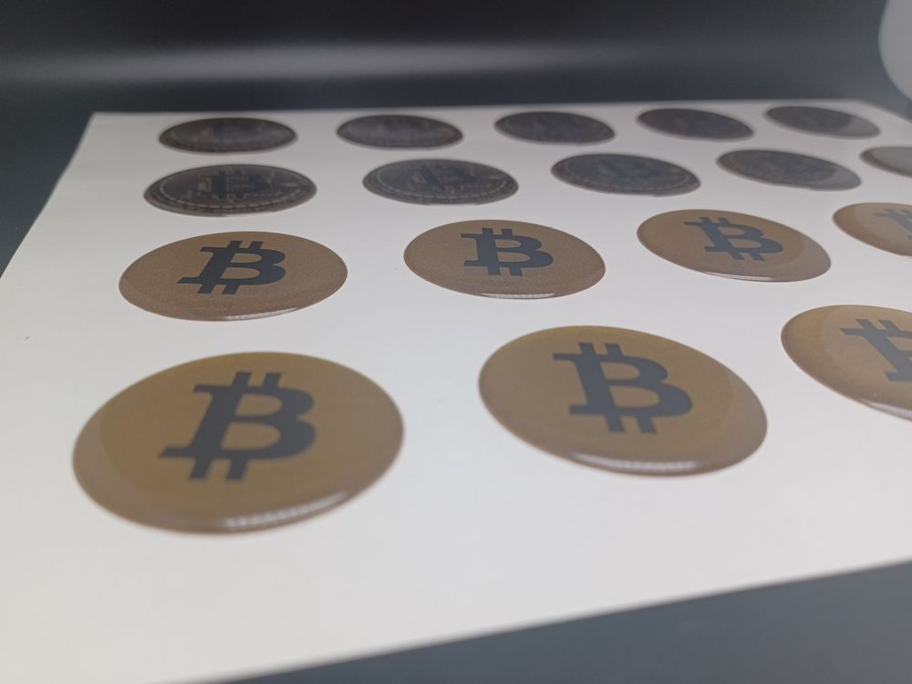 Bitcoin Sticker 3D Effekt / 20 Stück BTC / 3,5 cm (Neu und ...
