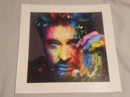 Magnifique Lithographie hnny Hallyday de murciano