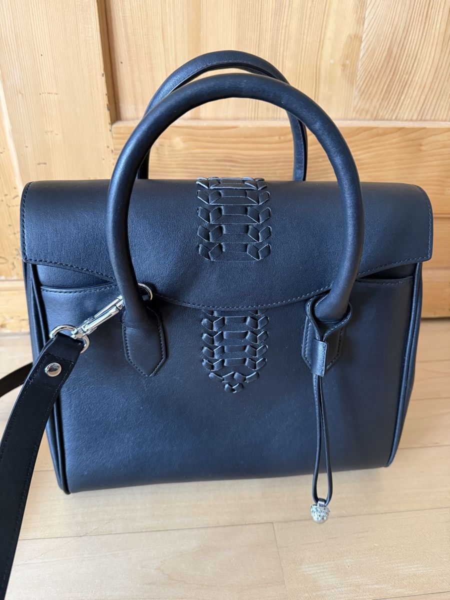 Navyboot Borse da donna: Navyboot Tasche Leder schwarz Neuwertig – Usato da Uster venduto da Schangnau87 4