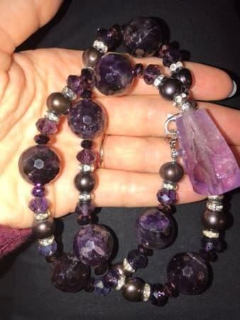Catenine: AKTION: Amethyst Collier - NEU – Nuovo (secondo la descrizione) da Basel venduto da Chili007 7