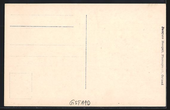 Cartoline postali: Gstaad, Teilansicht mit Strassenpartie – Usato da Berlin venduto da bartko-reher 1