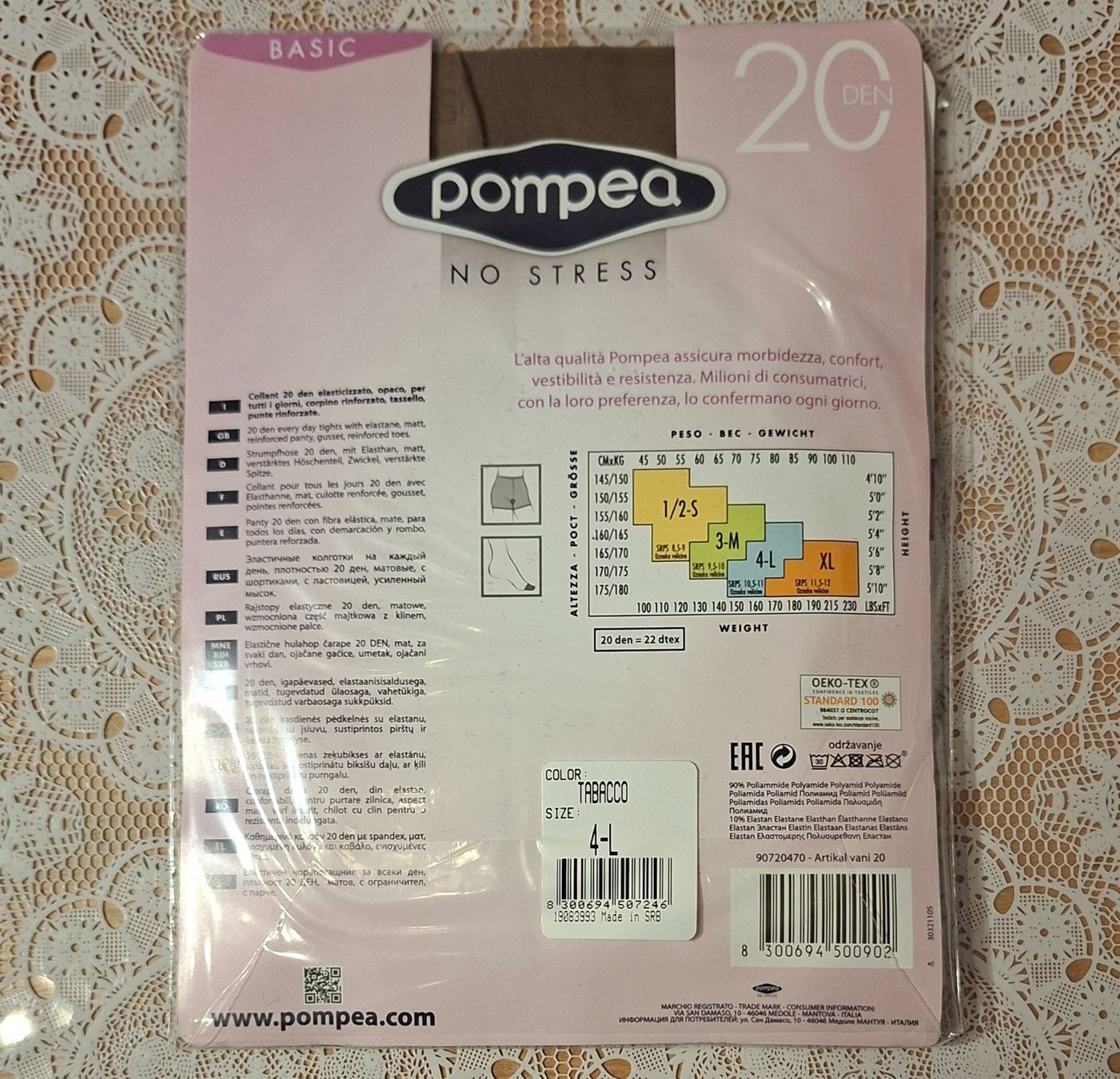 Collants: Pompea Basic Vani 20DEN Tabacco Gr.4/L Strumpfhose – Neuf avec emballage d'origine à Amriswil par Celini3 1
