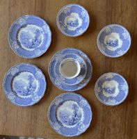 Royal Doulton England Mokkageschirr 9 Teile blue