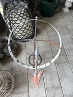 Sonnenuhr Garten Deko Metall mit Ringen und römischen Ziffer
