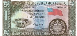 Western Samoa, 5 Pfund, Neuauflage (1963, 2020) P-15cs, UNZ