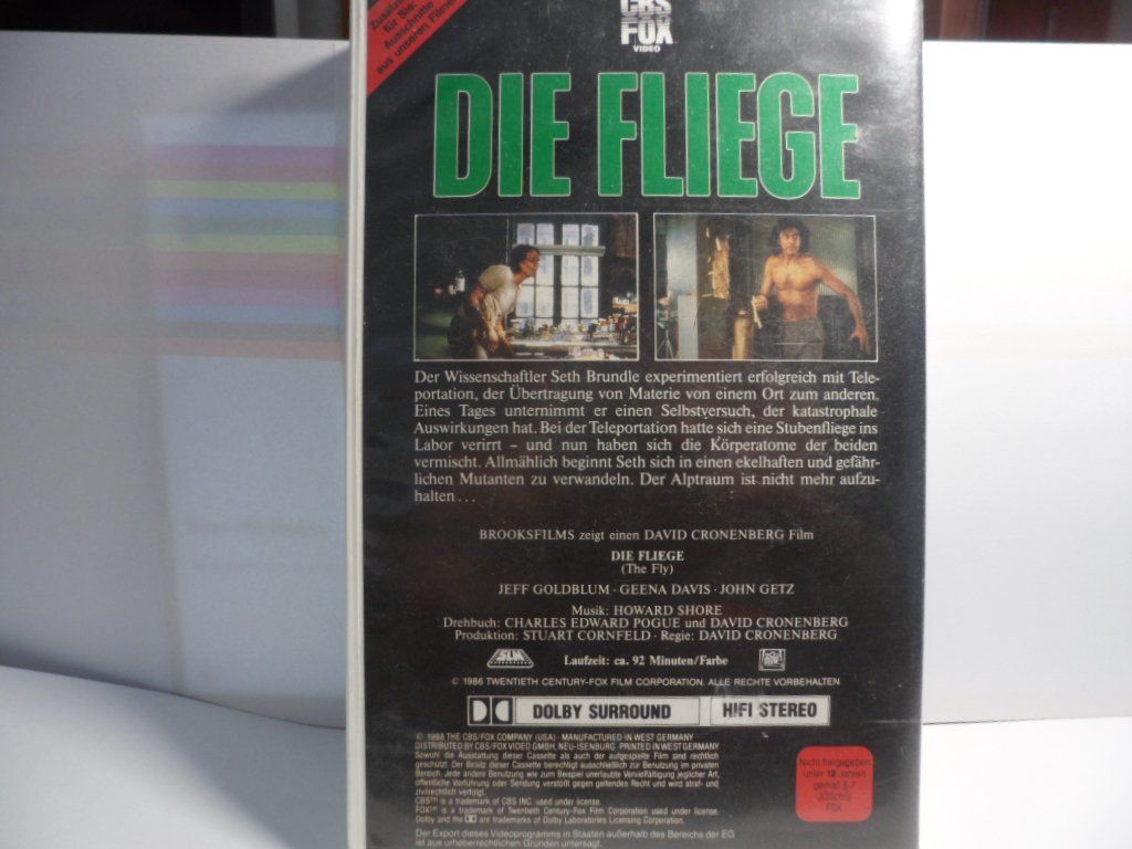 Tutti i VHS: VHD  DIE  FLIEGE    David Cronenberg – Usato da Langnau i. E. venduto da mar_hw58 1