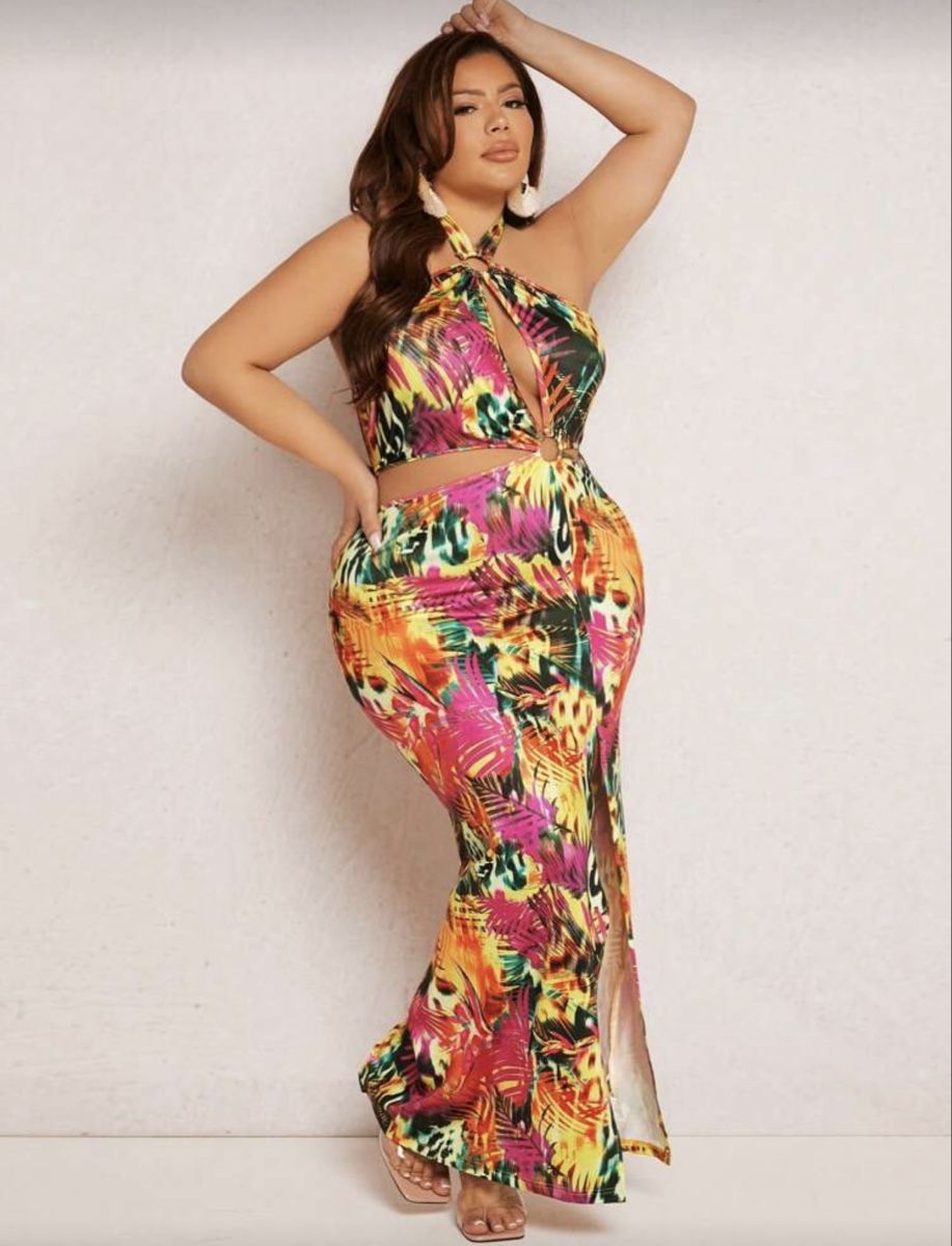 Vestiti: Sommer Kleid, Gr. XL, Neckholder, Maxikleid mit Schlitz – Nuovo (secondo la descrizione) da Zug venduto da Leerminschrank 3