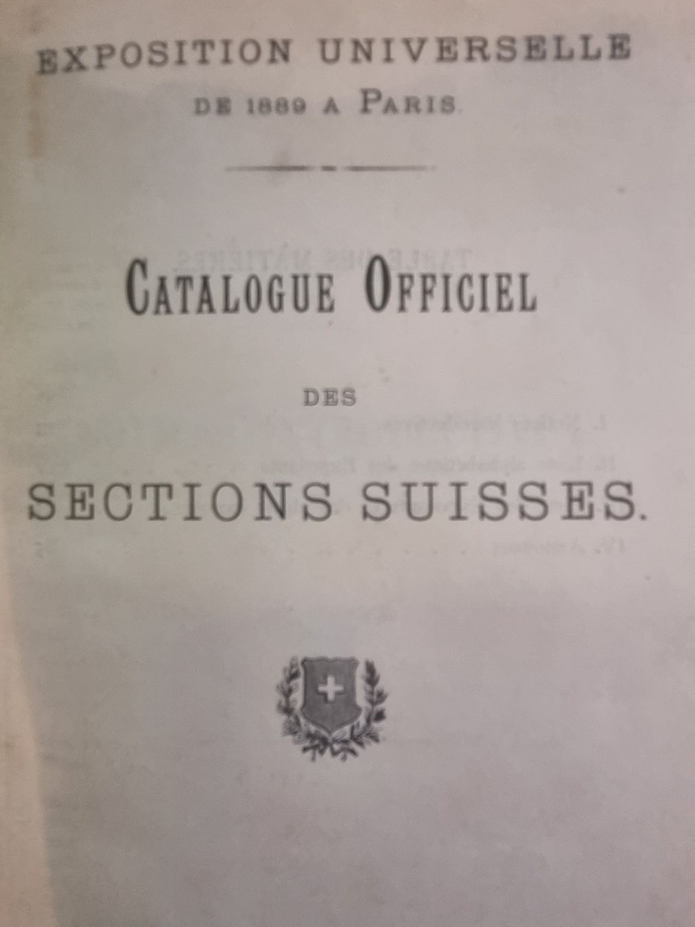 Dokumente: Katalog Paris 1889 Sections Suisses Prospekt – Gebraucht aus Trachslau von post35 8