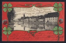 Solothurn, Partie am Fluss mit Brücke
