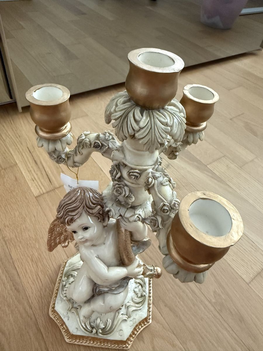 Portacandele: Kerzenständer mit Engelmotiven – Nuovo (secondo la descrizione) da Winterthur venduto da yar_dpp8 1