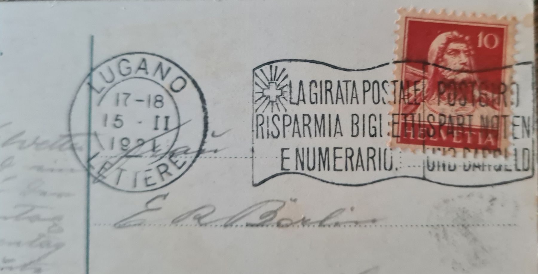Cartoline postali: 3 x Lago Lugano 1918/1921 – Usato da Ebikon venduto da Donar50 1