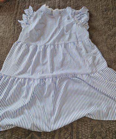 Sommerliches Kleid, blau-weiss gestreift, Gr. XL