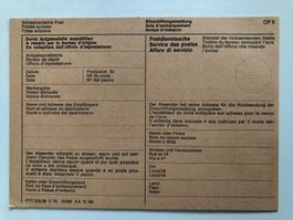 PTT Formular für Einschiffungsmeldung 1970 dreisprachig, neu