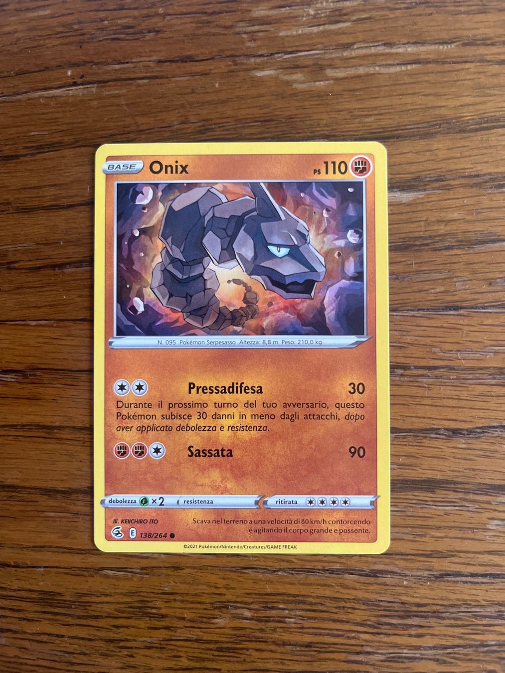 Pokémon Carte collezionabili: Carte Pokemon Onix - Fusion Strike - IT – Usato da Vernayaz venduto da Darkfrost