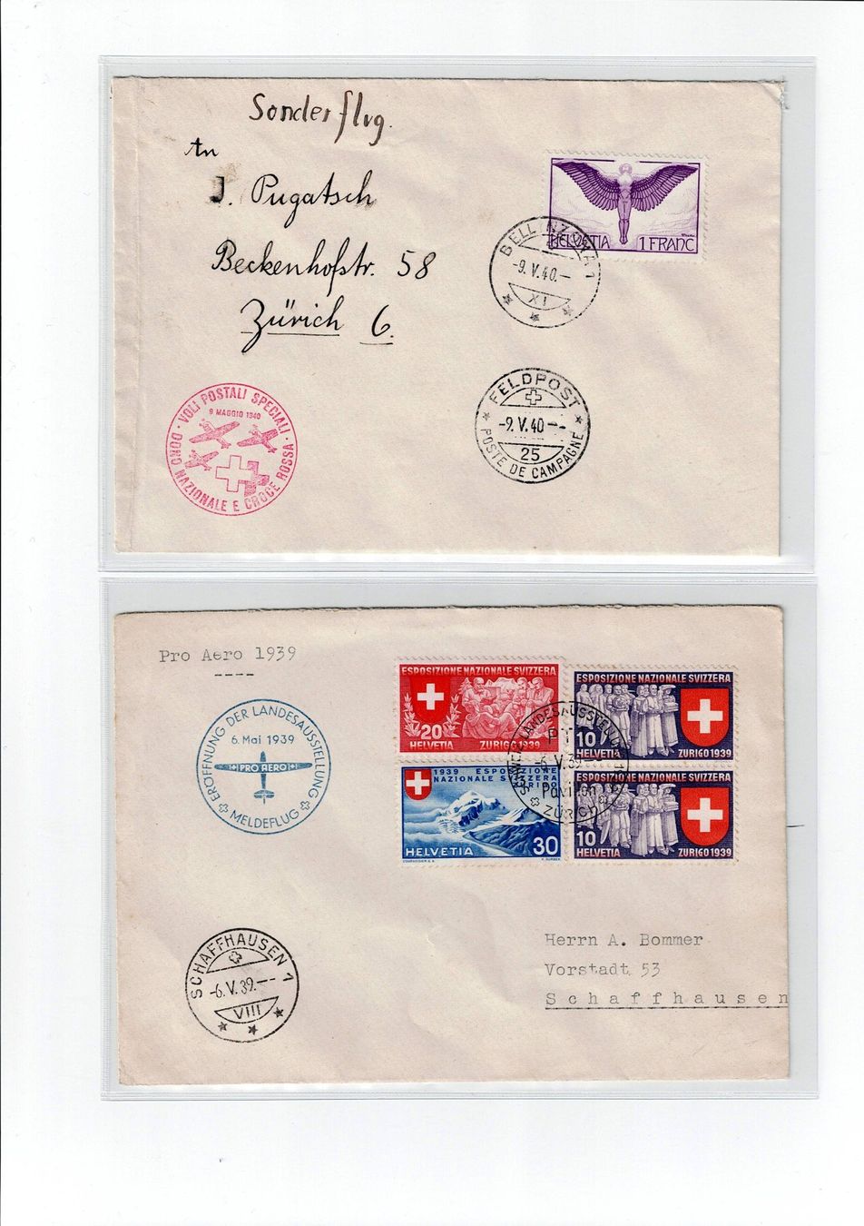 Tous les timbres: Schweiz, 9 Flugpostbelege 3 – D'occasion à Hinteregg par McCharly01 5