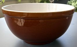 Teigschüssel Salatschüssel Rössler Porzellan weiss braun 30