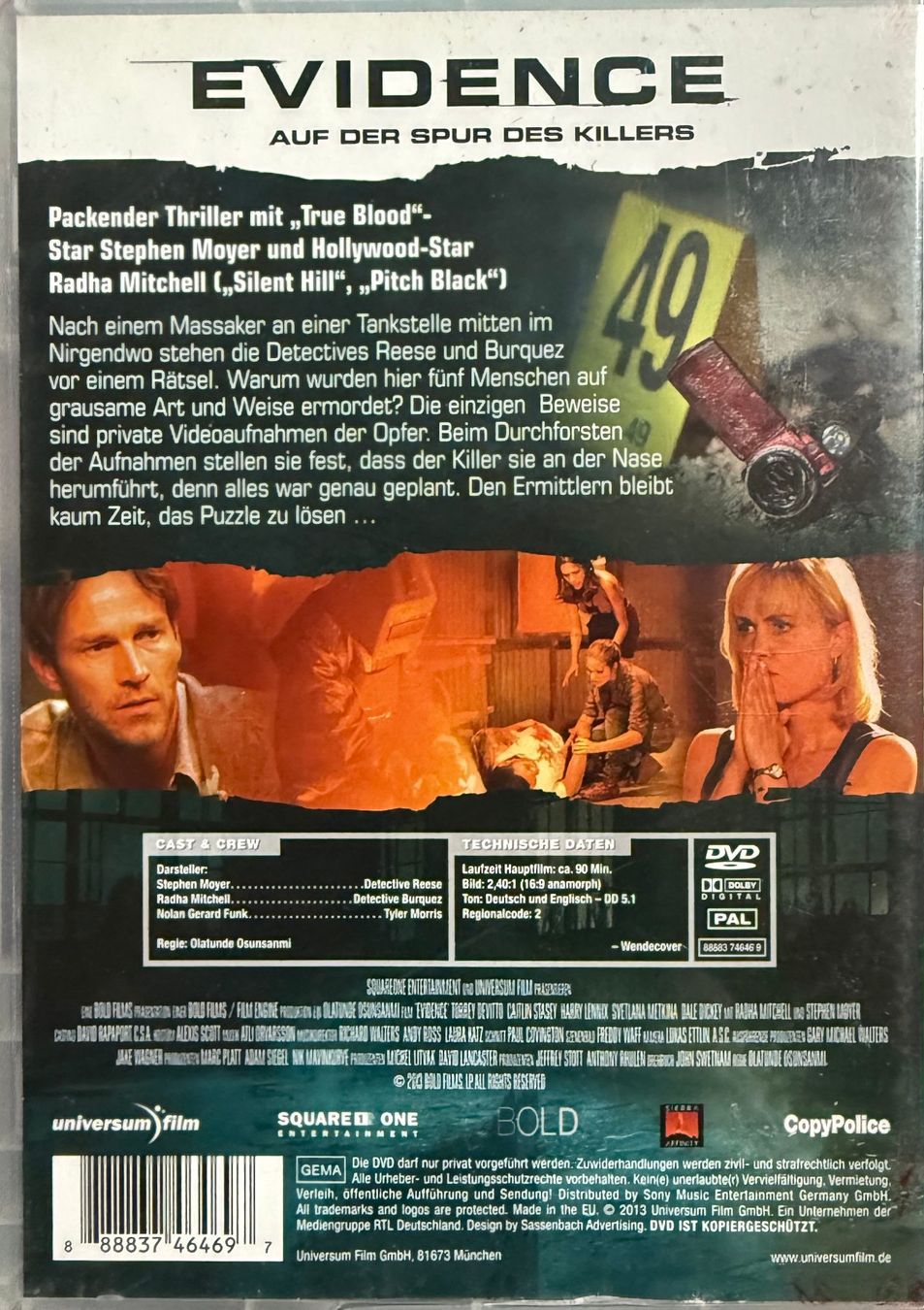 Tutti i DVDs: DVD - Evidence - auf der Spur des Killers – Usato da Zäziwil venduto da kreative-ideen 1