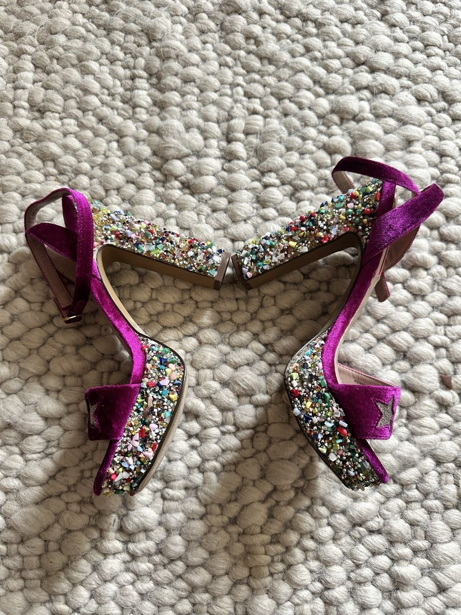 Scarpe da donna: STATEMENT SCHUHE MIT GLITZER ABSATZ – GR. 36 – Nuovo (secondo la descrizione) da Schaffhausen venduto da rot_yyy7 2