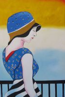 Acryl- / Ölgemälde "Nostalgia" nach Roni Avigdori, 69x100 cm