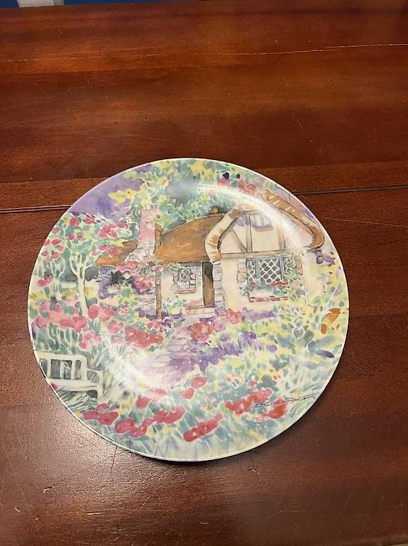 Teller: Assiette décorative "Cottage de rêve", Yandor 1991 – Gebraucht aus Coppet von diablogogo