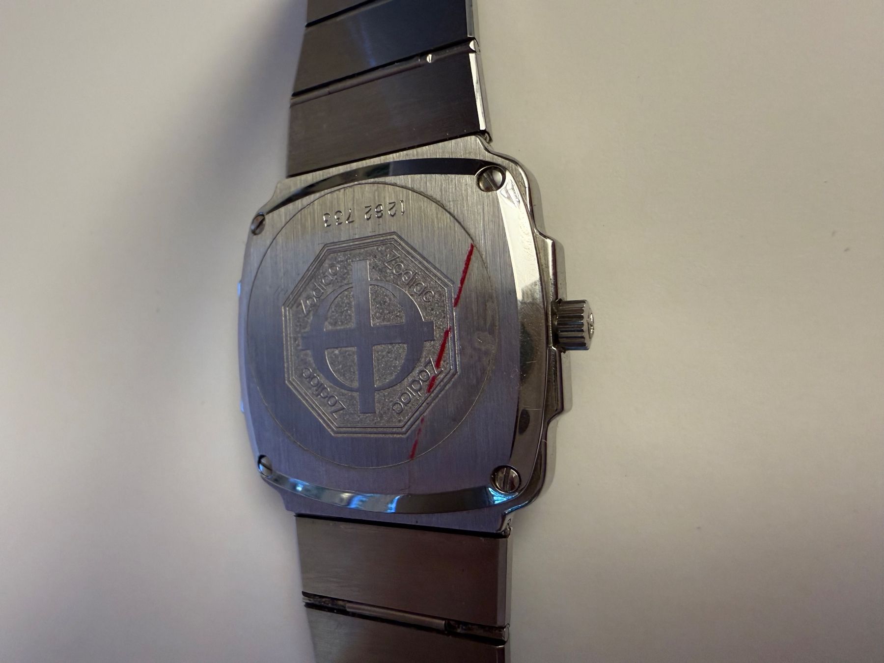 Zodiac Orologi: Zodiac Astroquartz NOS bracelet acier intégré – Usato da Lausanne venduto da Placebo7 3