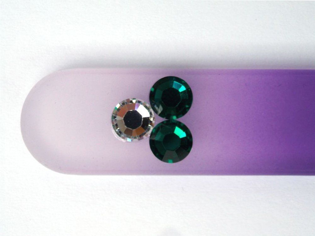 Manicure: Glasnagelfeile mit Preciosa Steine – Nuovo e nell'imballaggio originale da Mosnang venduto da Glascom2