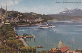 Luzern - Schweizerhofquai mit Rigi  1912