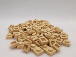 Lego 100 Stk. Plate 1x1 tan (neu)