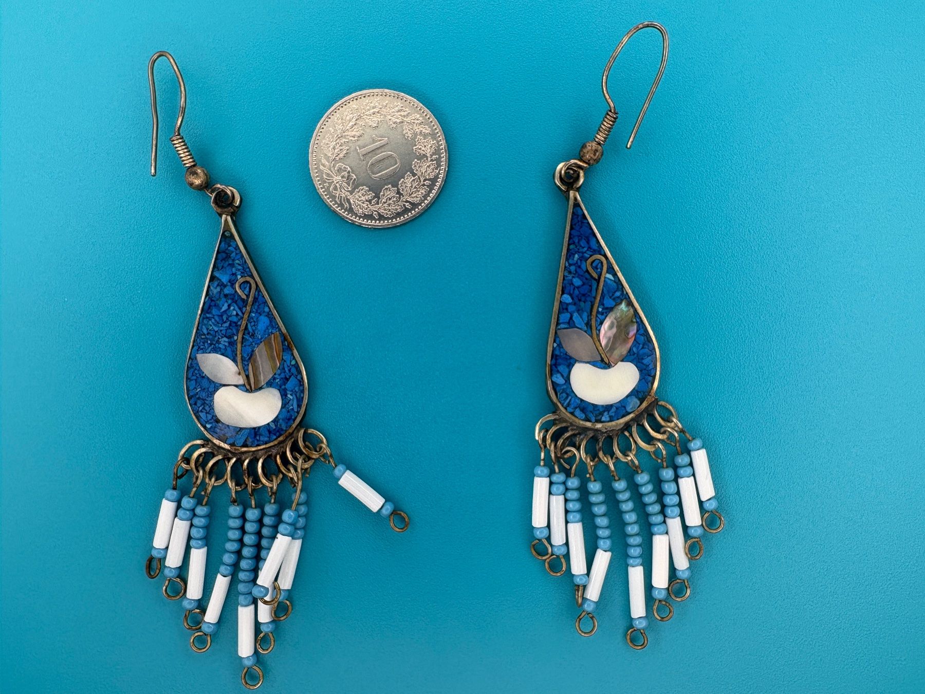 Orecchini pendenti & Orecchini a lobo: Vintage Ohrringe Mexico Alpaca – Usato da Elgg venduto da Jo_Naj 1