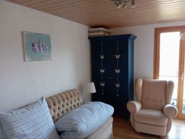 Bettsofa und Sessel, antik, sehr stabil, ein "Hingugker"