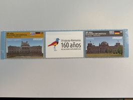 Uruguay-Deutschland Briefmarken, 160 Jahre Beziehungen