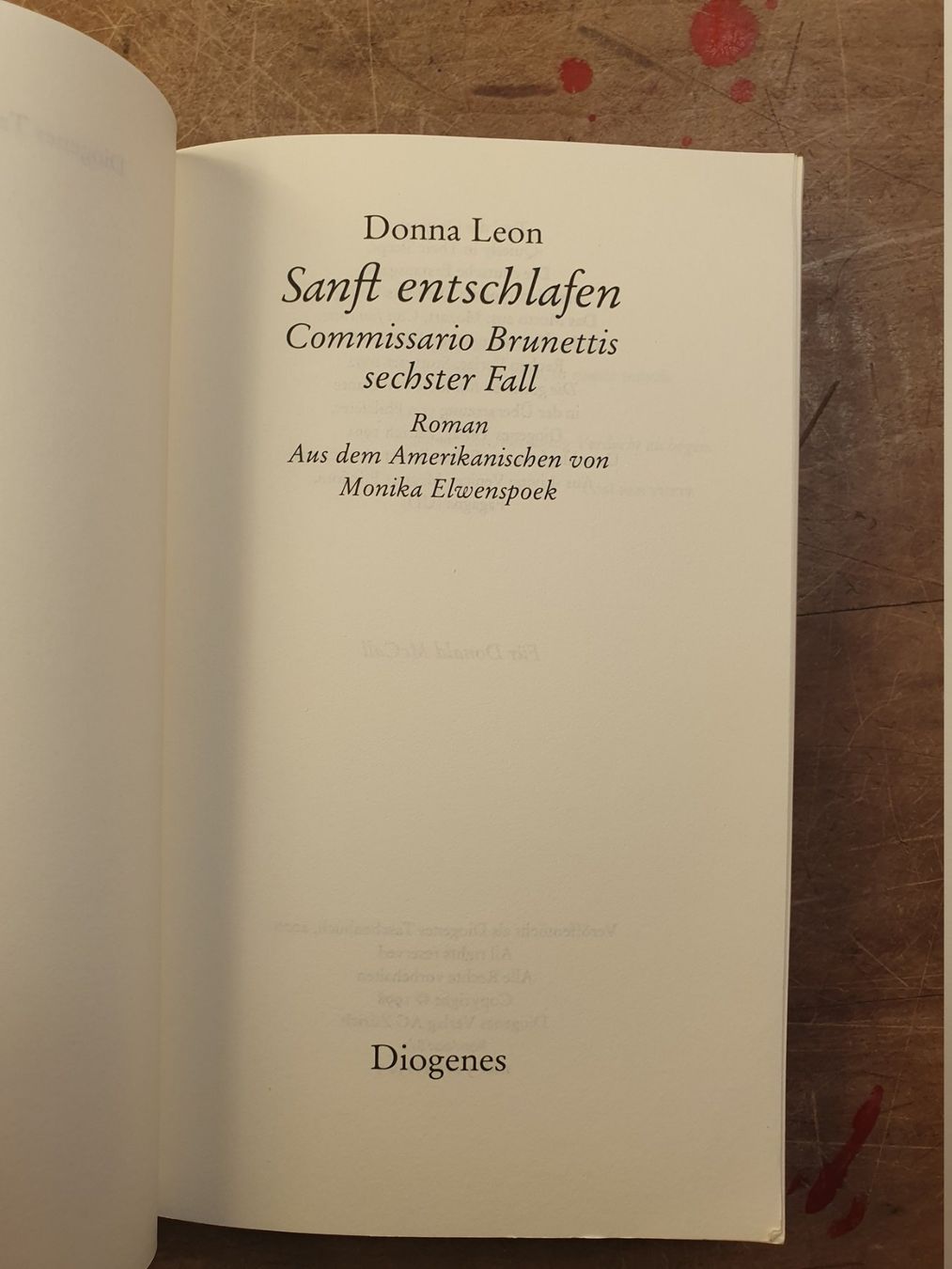 Libri: Sanft entschlafen - Donna Leon – Usato da Zürich venduto da loosebone 2