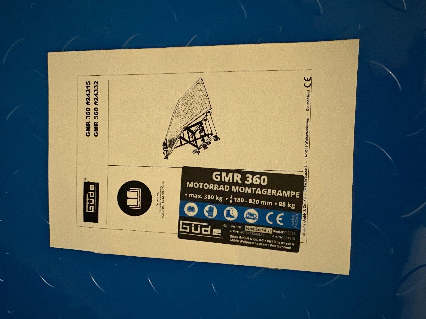 Lève-moto, crics: Güde Motorrad-Hebebühne GMR 360 – Neuf (Voir description) à Dornach par Hofleur 5