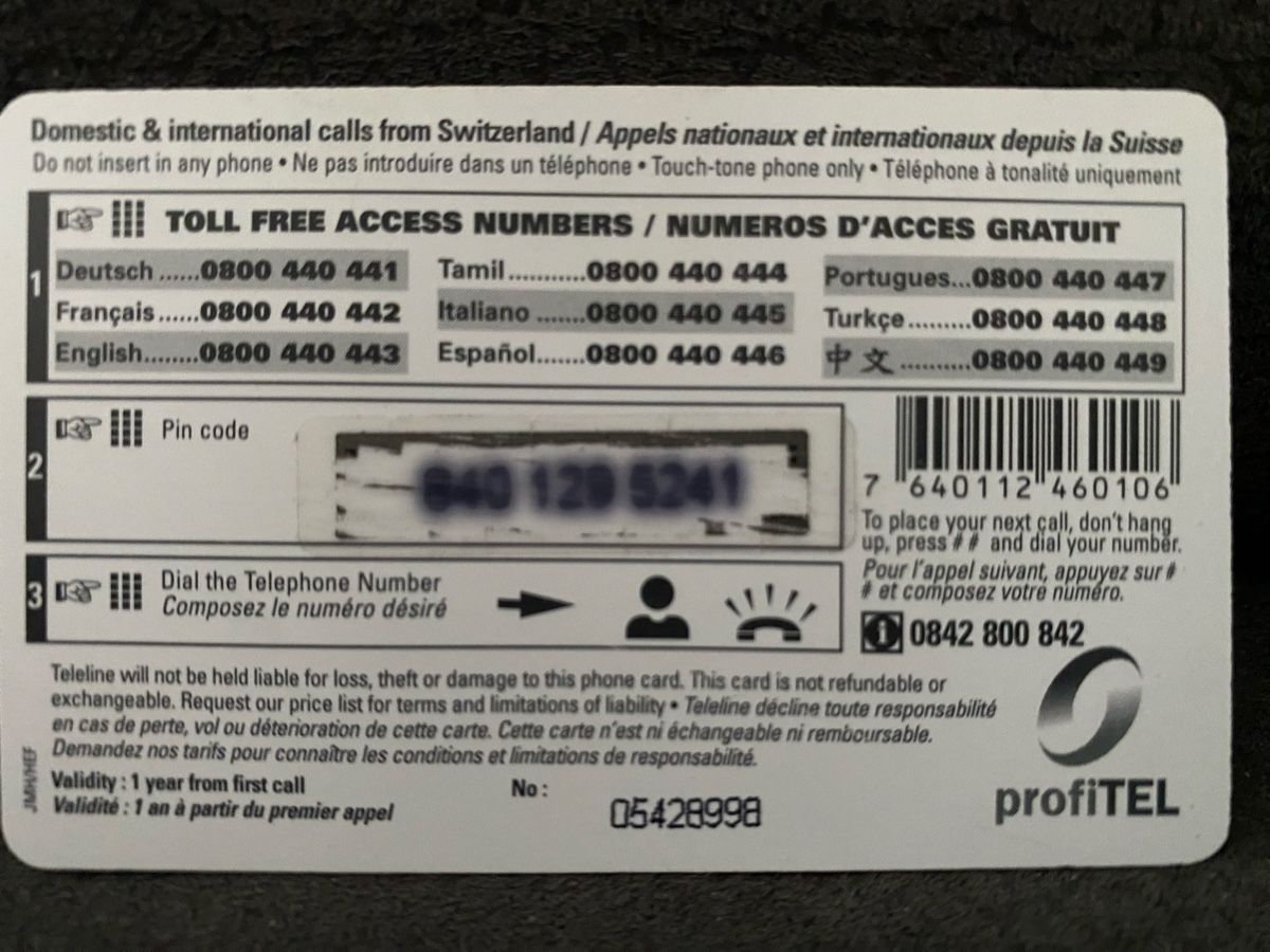 Telefon- & Taxkarten: Teleline – Gebraucht aus Lausanne von babacard10 1
