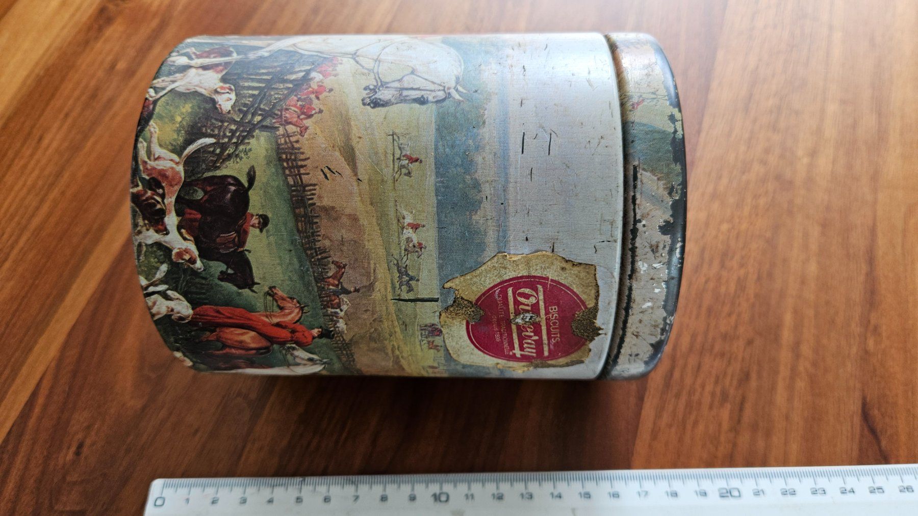 Barattoli: Dekorative Vintage Blechdose mit Jagdmotiv – Usato da Untervaz venduto da FullFlap777 4