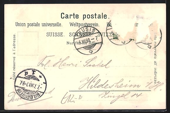 Cartoline postali: Litho Chur, Sauerquell Passug, Rabiusa-S – Usato da Berlin venduto da bartko-reher 1