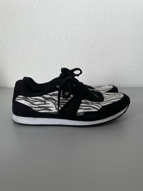 Baskets ASH Grunt – Motifs Léopard Et Zèbre, Pointure 40, Cuir Et Fourrure, Neuves Sous Boîte