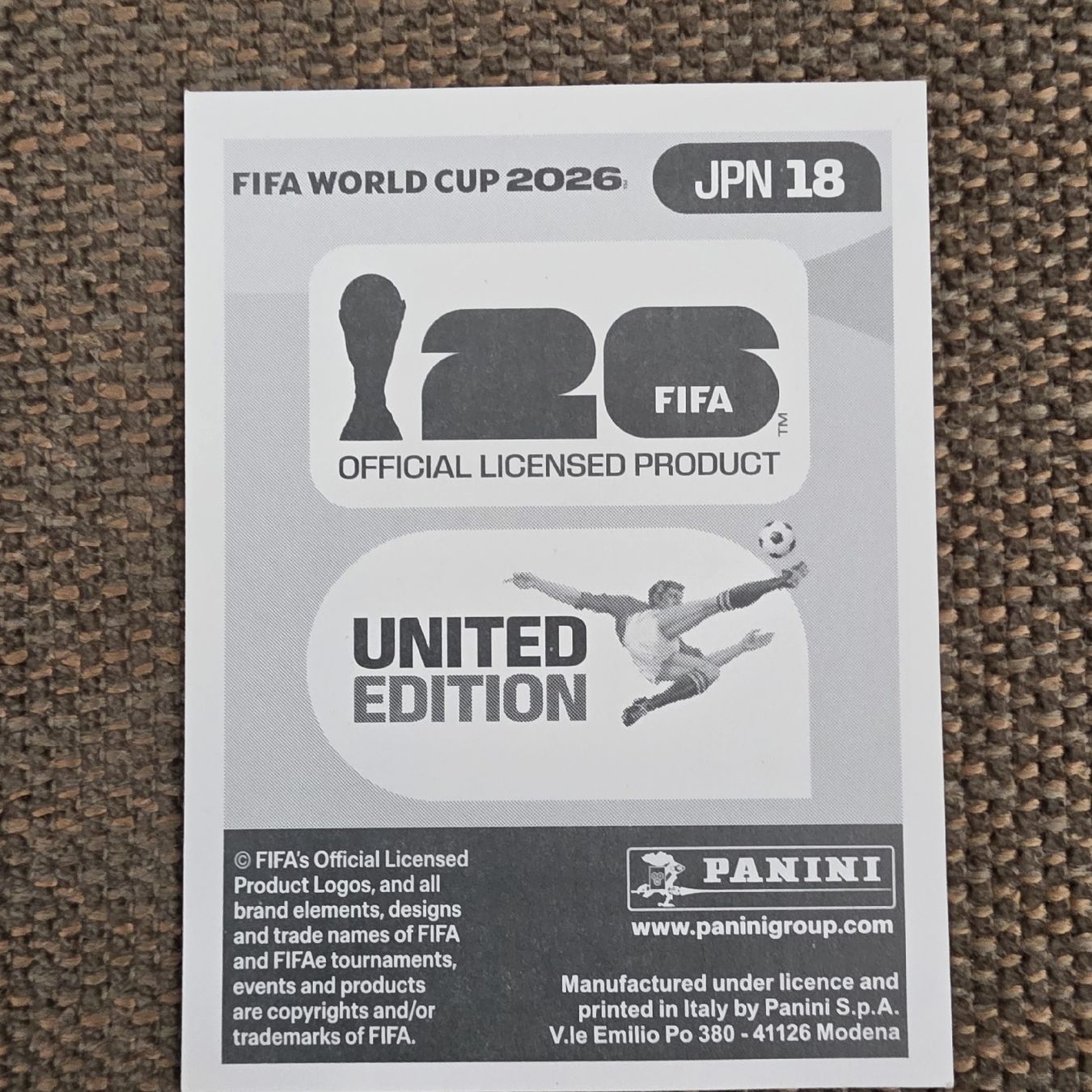 Panini Sammelbilder & Trading cards: Panini Junya Ito JPN18 – Neu und originalverpackt aus Buchs AG von LogoParts 1