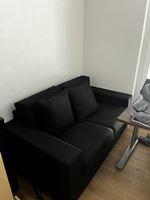 Schwarzes Sofa / Couch für 2 Personen