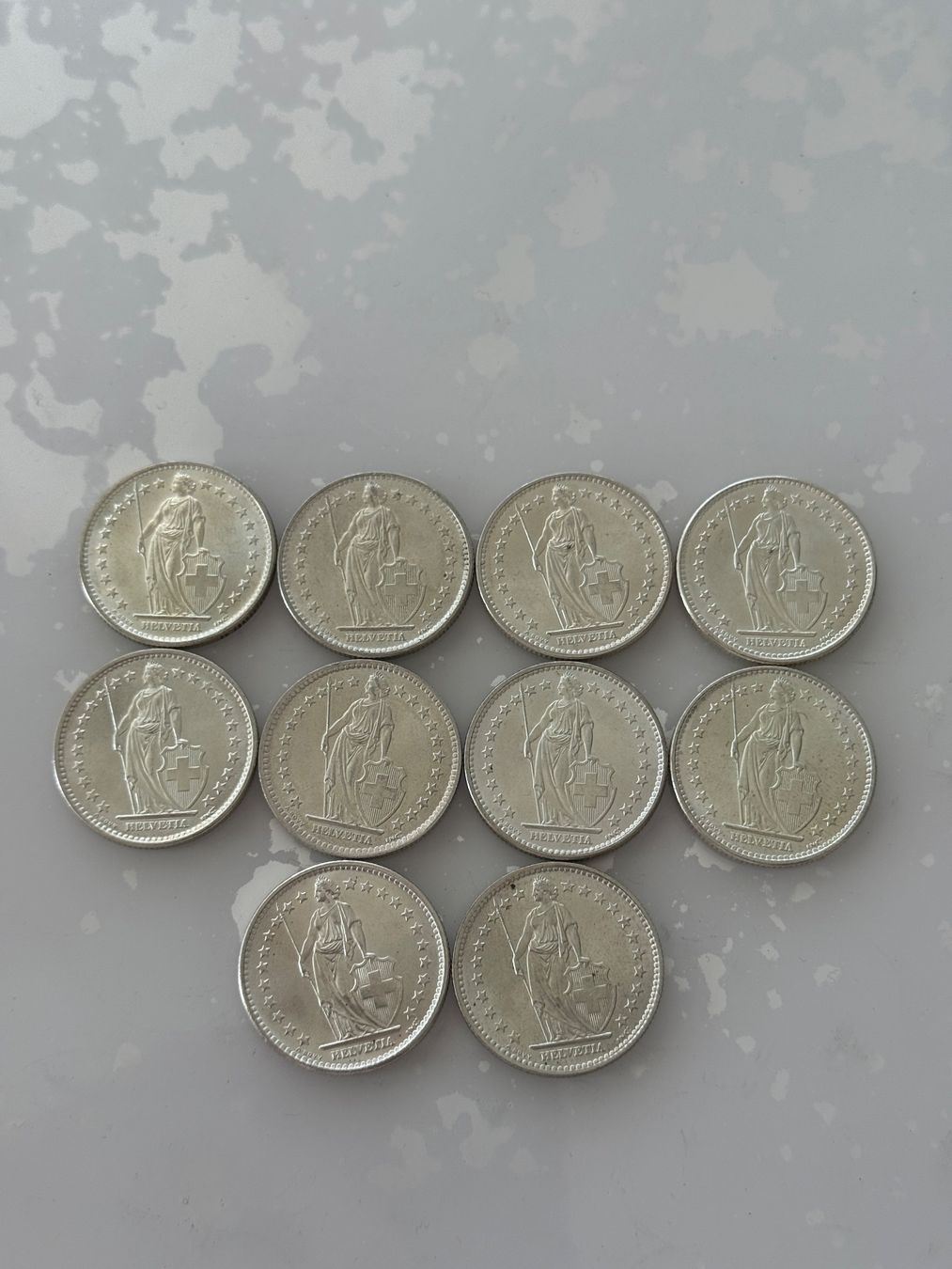Tutti le monete: 10 x 2 Franken 1965  Silber  Stgl – Nuovo (secondo la descrizione) da Wallisellen venduto da SWISS_SILVER1