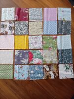 Patchworkstoffe Baumwolle verschiedene Muster 25Stk.a 10x10c
