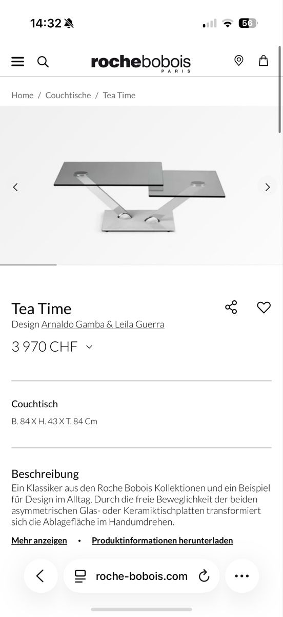 Tische: Couchtisch - Roche Bobois Tea Time – Neu (gemäss Beschreibung) aus Hagendorn von ghe_9dmh