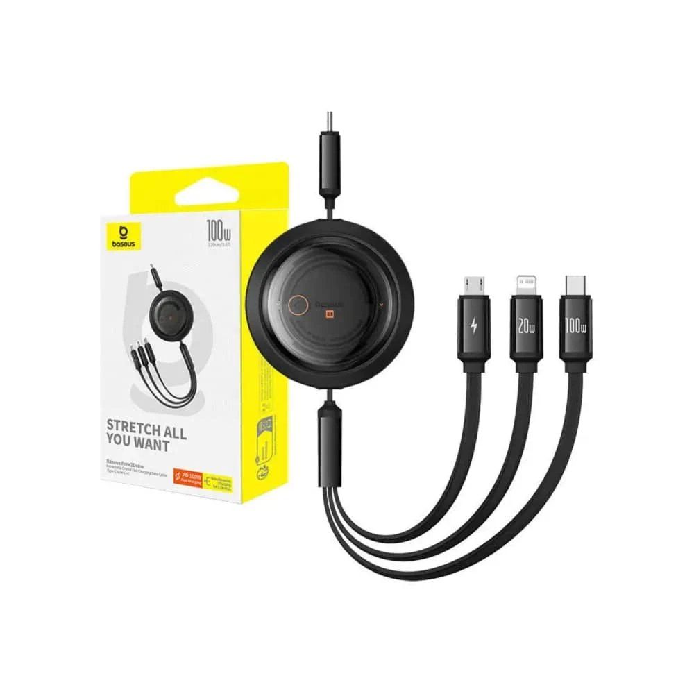 Baseus Cavi: Baseus Schnellladekabel 3in1 Free2Draw USB-C auf USB-C – Nuovo e nell'imballaggio originale da Thun venduto da 24StoreGmbH