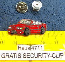 BMW 3er CABRIO E36 ROT AUTO PIN ENAMEL MIT SECURITY-CLIP