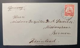 DSW: 10 Pfg auf Brief aus OKAHANDJA nach Barmen 1908