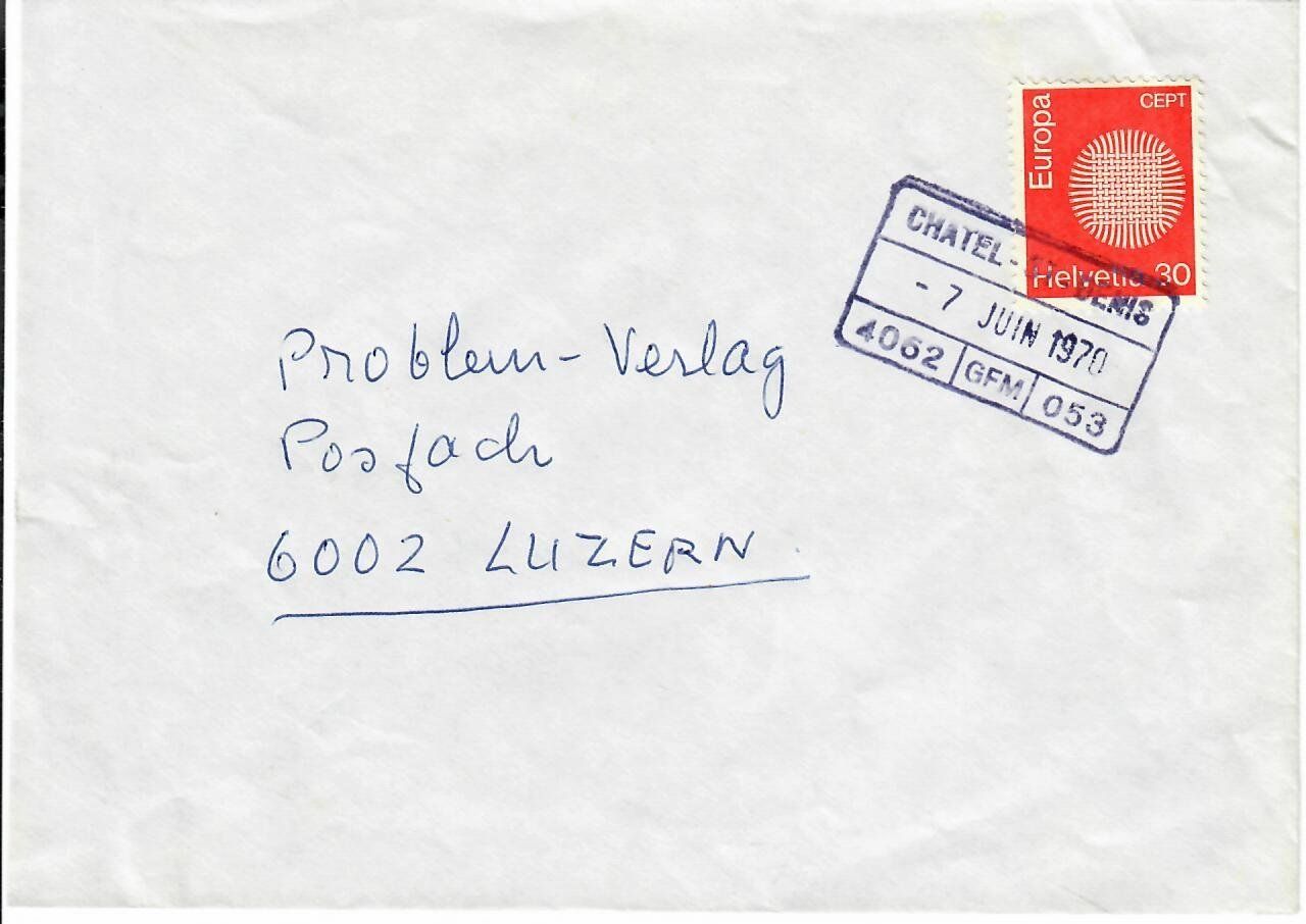 Alle Briefmarken: Bahnpost - Chatel - St. Denis – Gebraucht aus Hochdorf von Ziegel-16