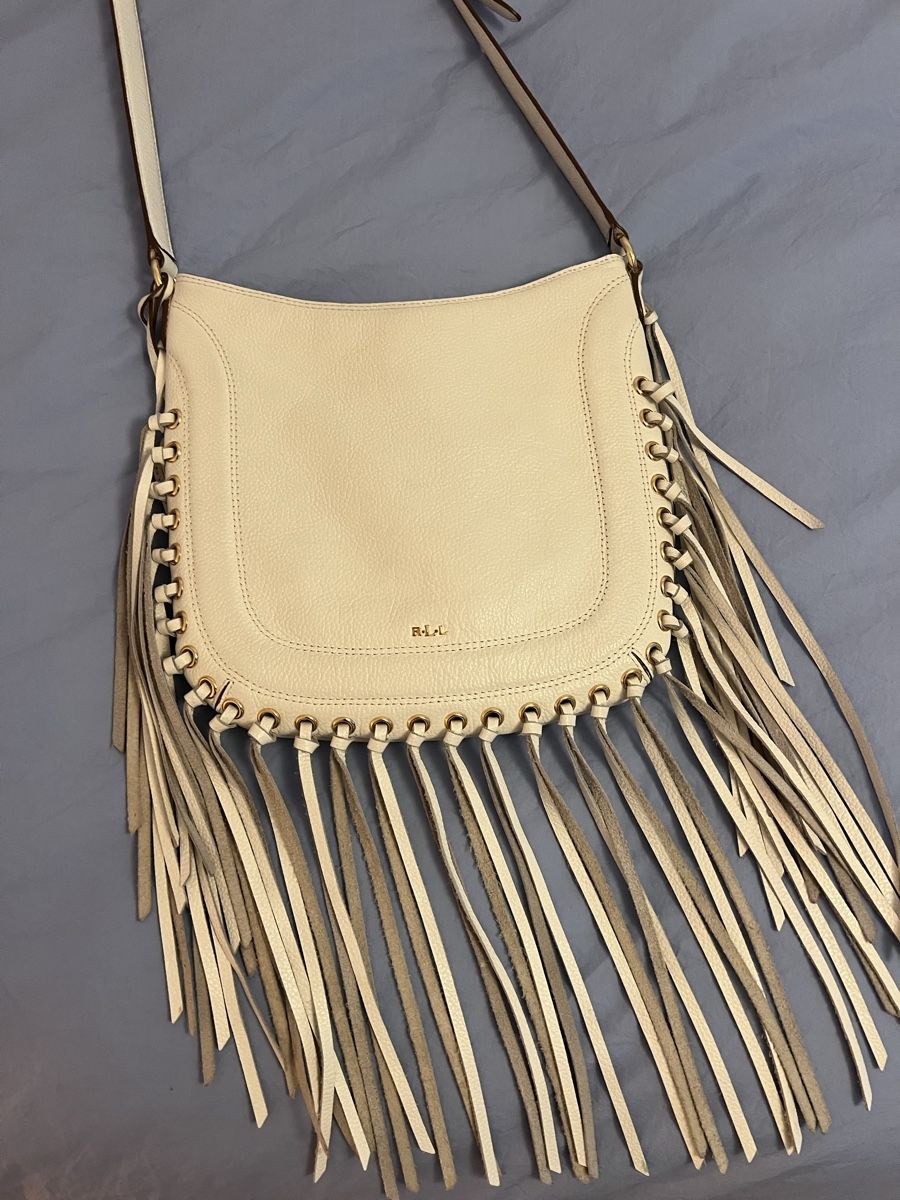 Ralph Lauren Borse: Ralph Lauren Leder-Umhängetasche mit Fransen – Usato da Zürich venduto da sop_xbd7 1